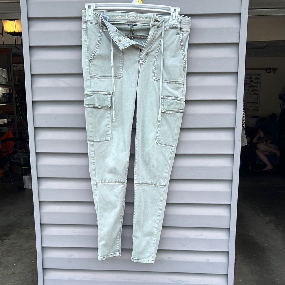 American Eagle Outfitters Women's Skinny Jeans - Light Gray
